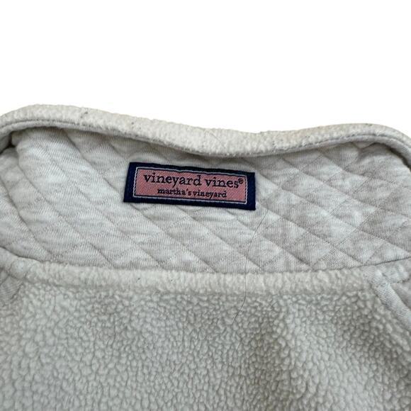 Vineyard Vines Sweater Womens Small Oatmeal Cream 1/2 Zip Pullover - Picture 5 of 6